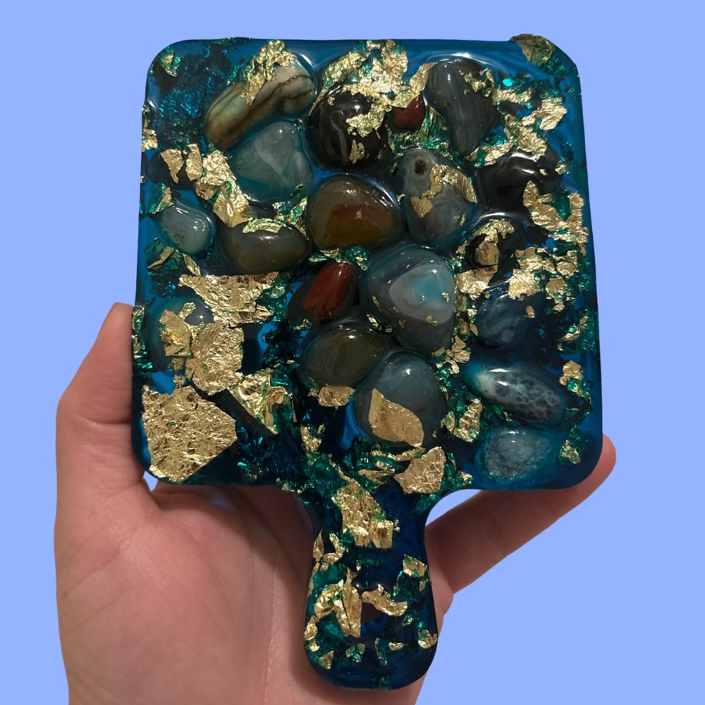 Handcrafted Blue and Gold Decorative coaster